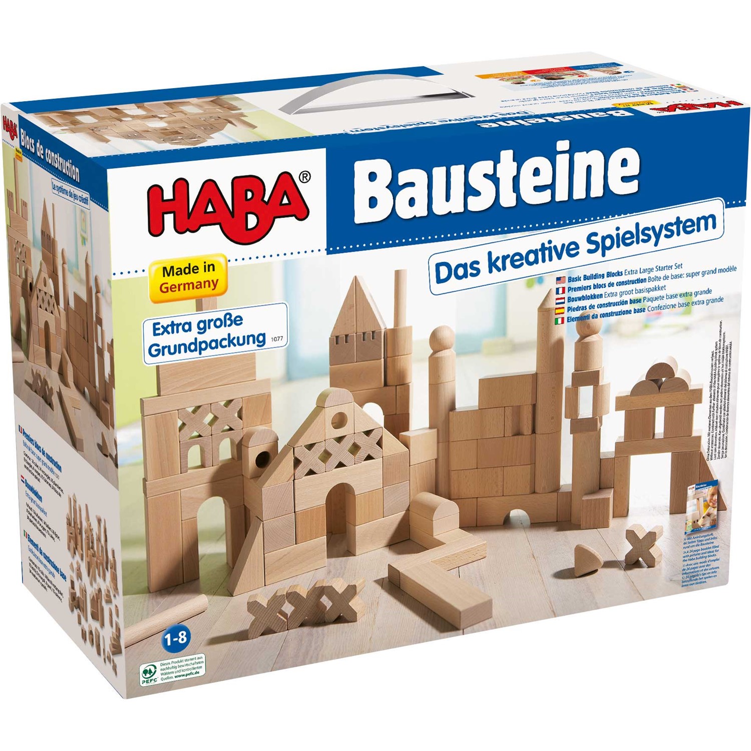 Basic Wooden Building Blocks Set- 102 Piece basicwoodbldgblks102