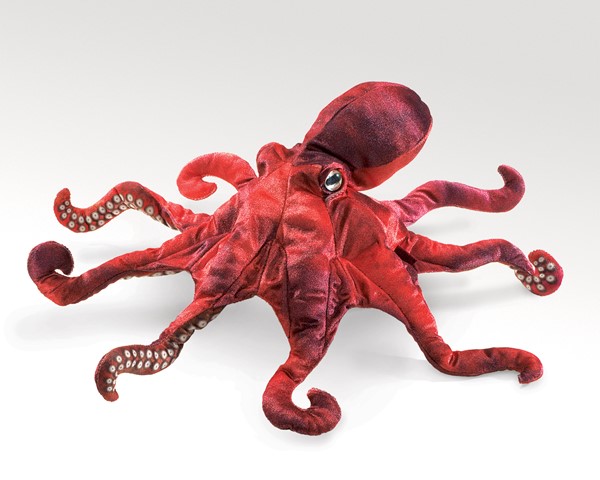 Red Octopus Puppet